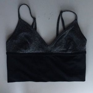 Madewell Cami Crop Top Gray & Black